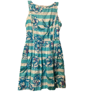 Lilly Pulitzer Blue and White Striped Mini Dress